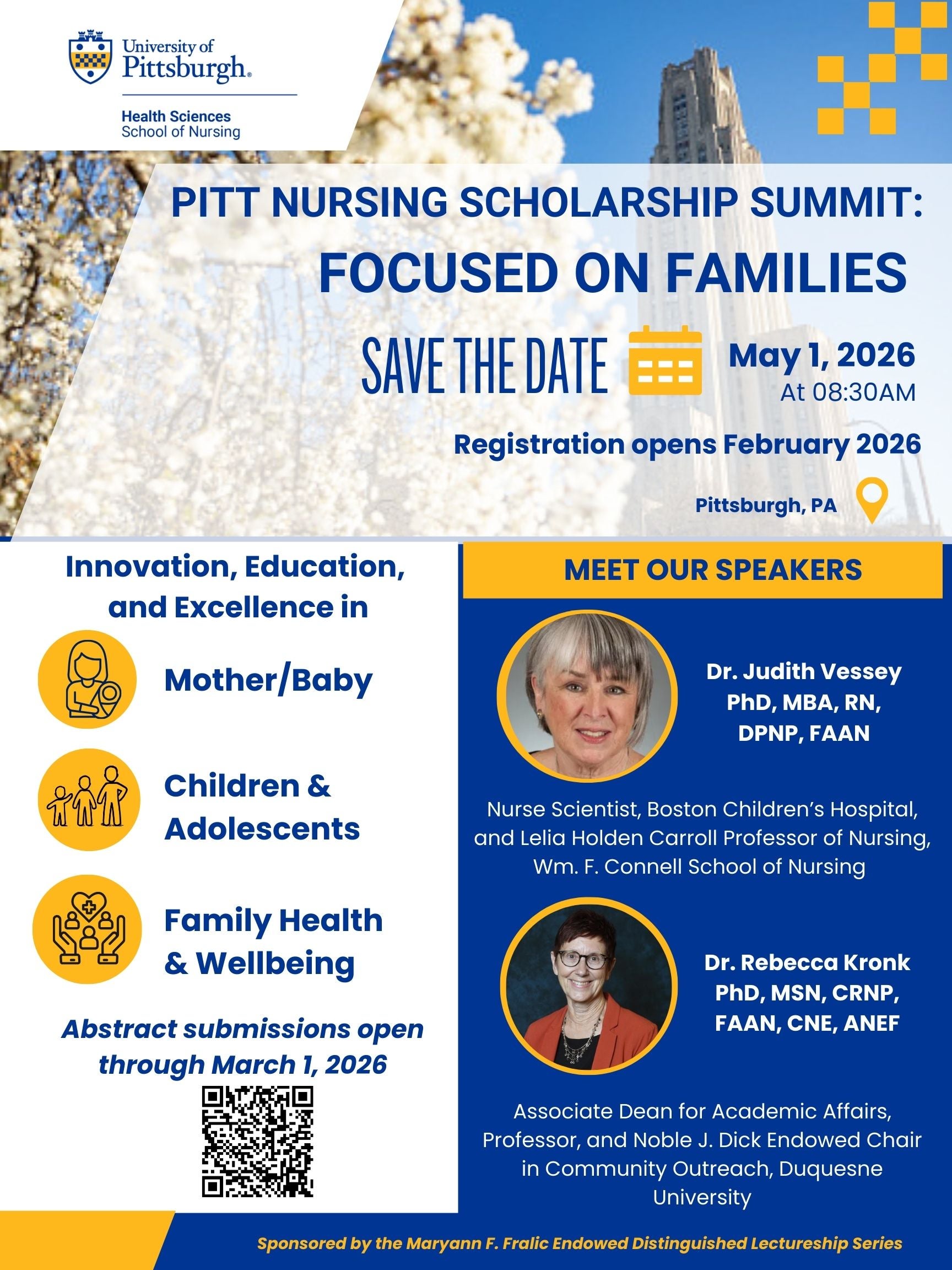 Pitt Nursing Summit Save the Date poster