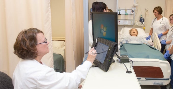AP Power - Nurse Desk with students a Patient bed