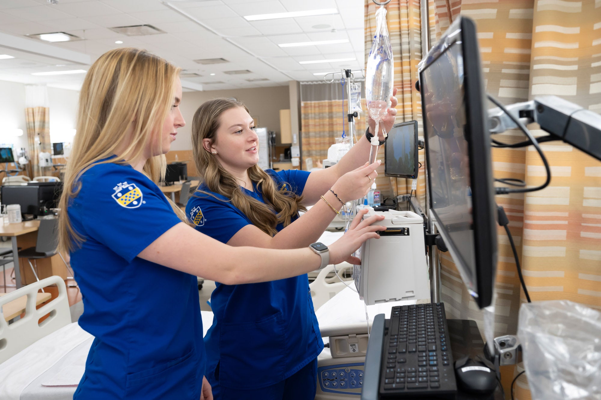 School of Nursing students in the Skills Lab, classroom and commons areas for stock. Victoria Building, December 3, 2024